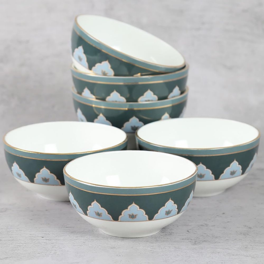 India Circus Gardenia Dreams Dinner Set  | Premium 22K Liquid Gold | Set of 20 Pcs