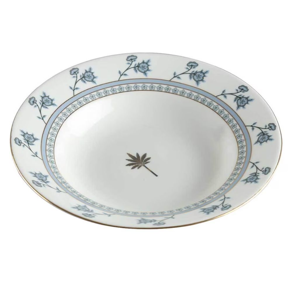 India Circus Gardenia Dreams Pasta Plate Set | Premium 22K Liquid Gold | Set of 2 Pcs