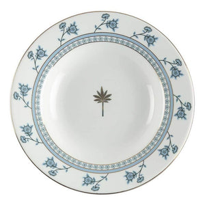 India Circus Gardenia Dreams Pasta Plate Set | Premium 22K Liquid Gold | Set of 2 Pcs