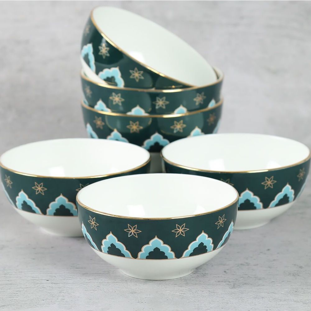 India Circus Nature's Bloom Dinner Set  | Premium 22K Liquid Gold | Set of 20 Pcs