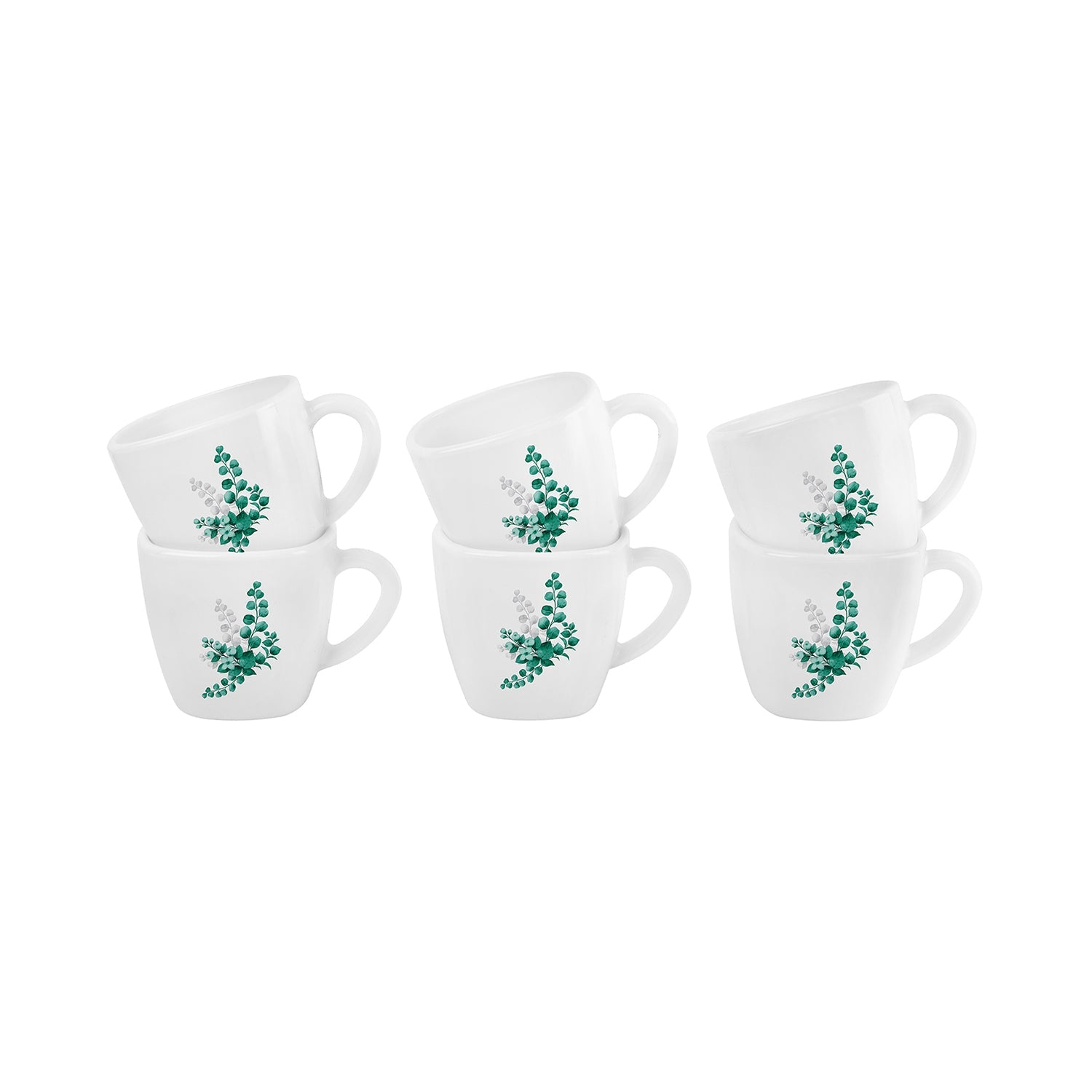 Imperial Aqua Leaves 6 Pieces Vogue Mug
