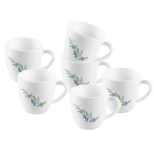 Imperial Blue Creeper Ricca Mugs, 6 Pieces