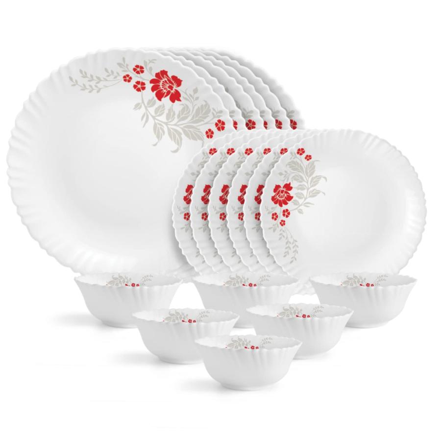 Dazzle Series 18 Pieces Opalware Dinner Set for Family of 6