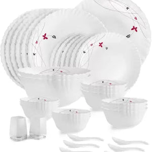 Dazzle Series 35 Pieces Opalware Dinner Set for Family of 6
