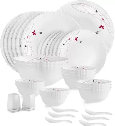 Dazzle Series 35 Pieces Opalware Dinner Set for Family of 6