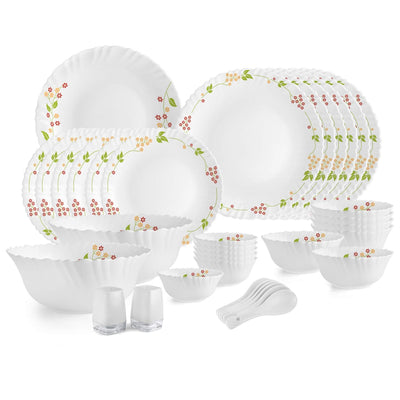 Dazzle Series 35 Pieces Opalware Dinner Set for Family of 6