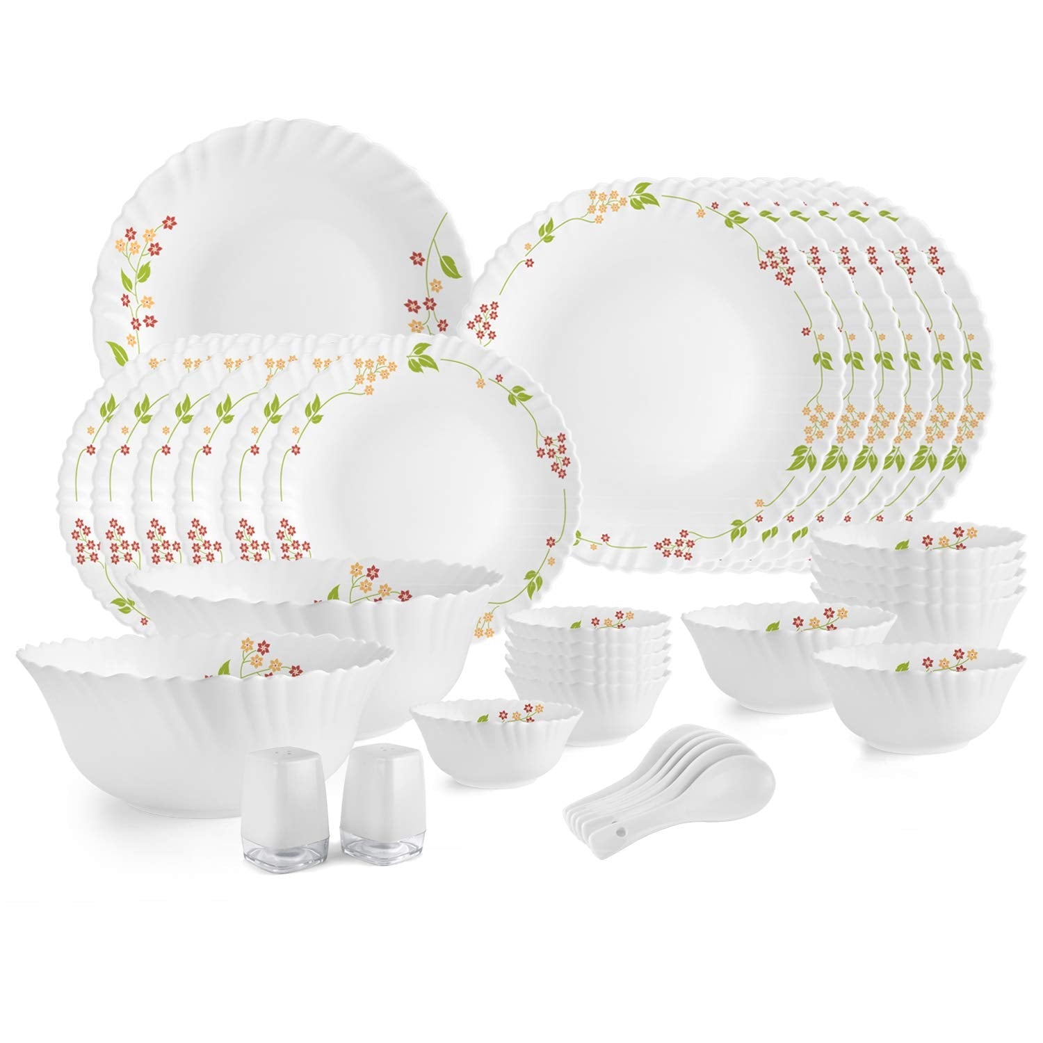Dazzle Series 35 Pieces Opalware Dinner Set for Family of 6