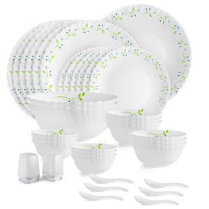 Dazzle Series 35 Pieces Opalware Dinner Set for Family of 6