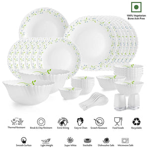 Dazzle Series 35 Pieces Opalware Dinner Set for Family of 6