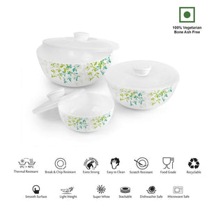 Royale Series Mixing bowls with lid Gift Set, 3 Pieces