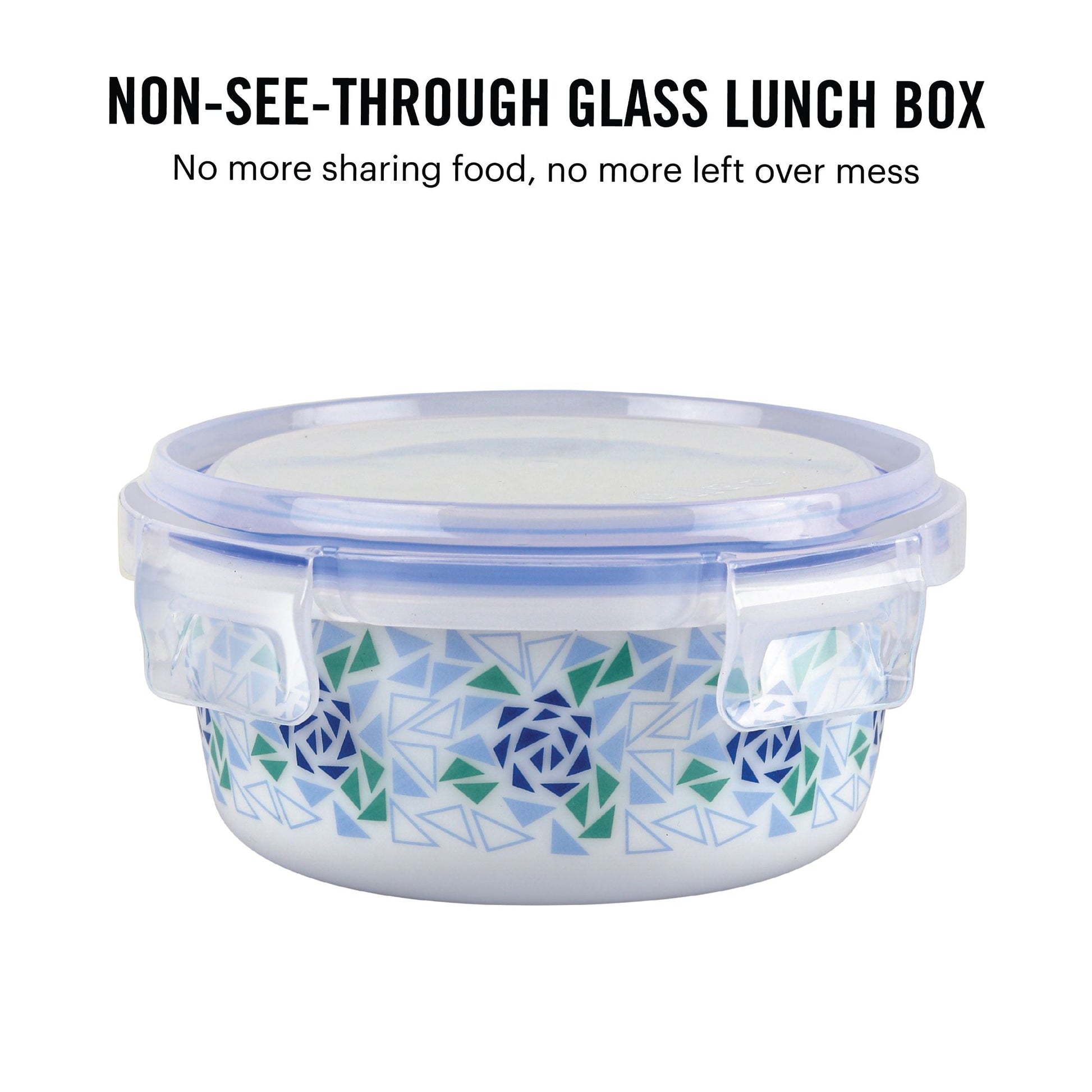Mosaic Rose Opalware Lunch Box with Jacket