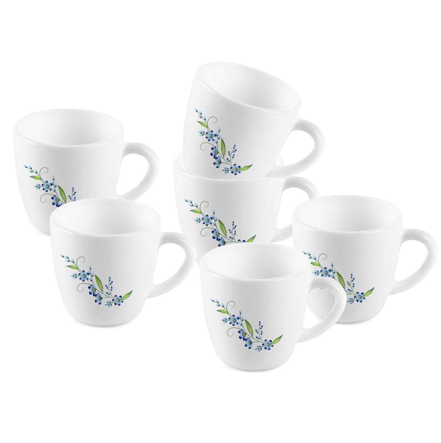 Imperial Blue Creeper Ricca Mugs, 6 Pieces
