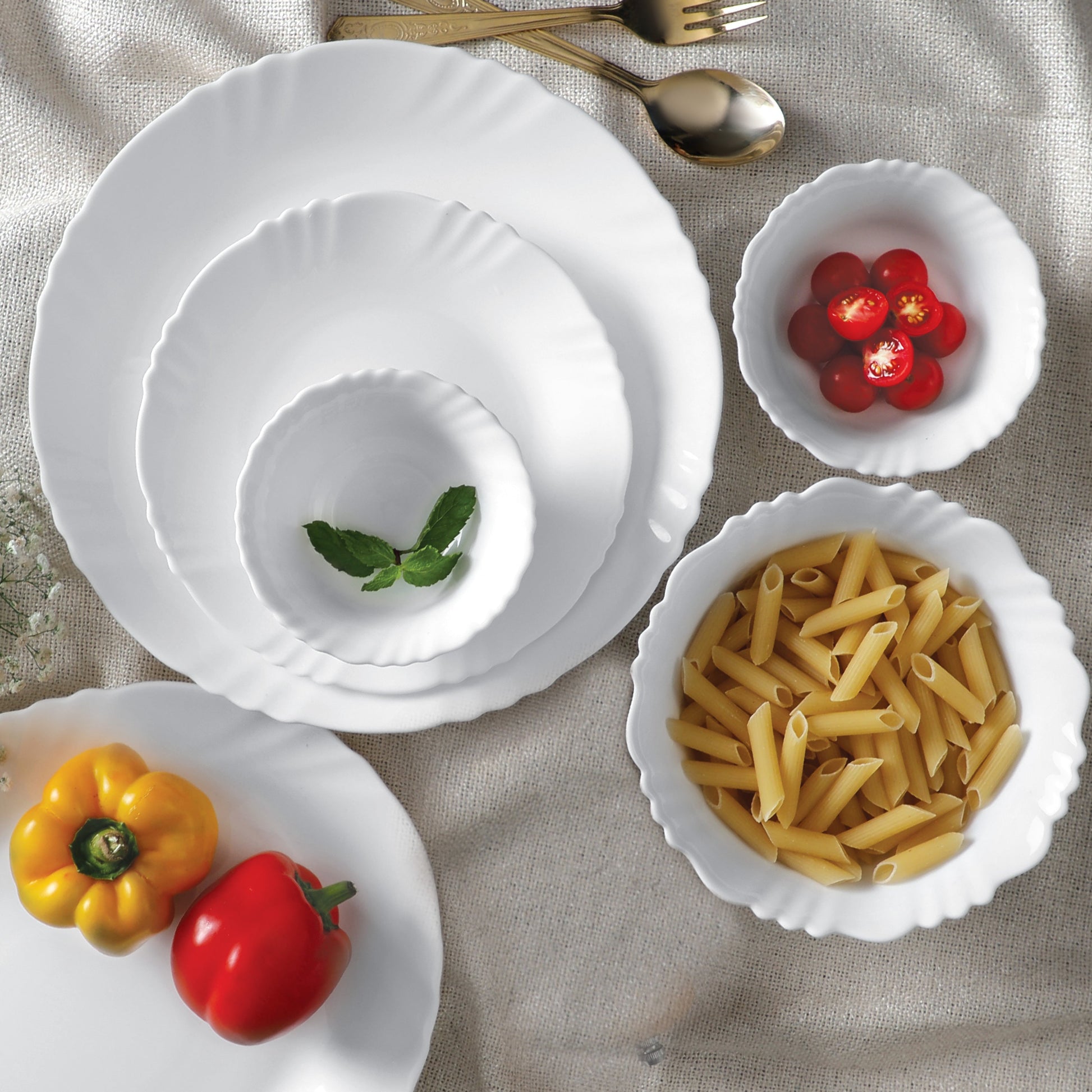 Imperial Series 6 Pieces Opalware Dinner Set for Family of 6