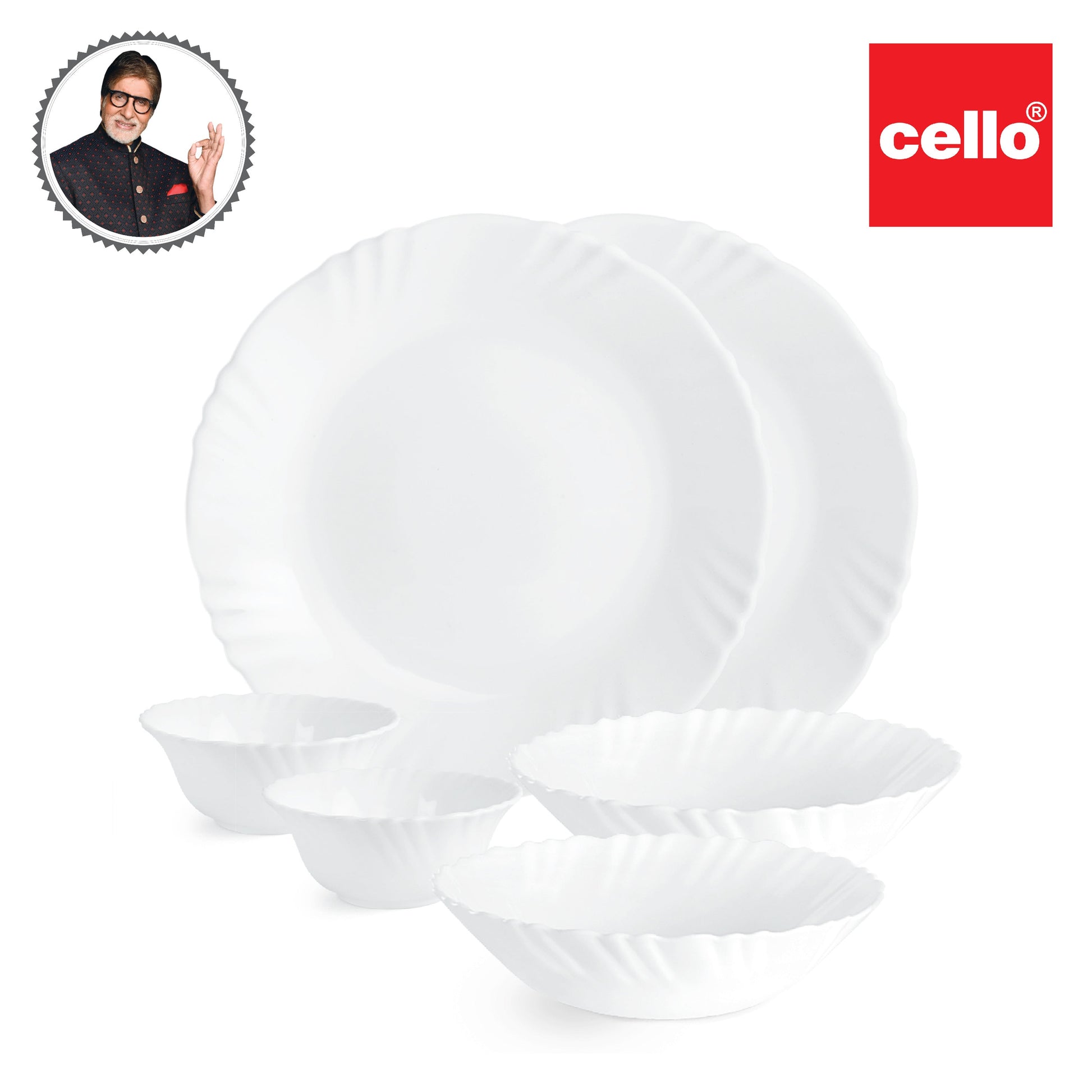 Imperial Series 6 Pieces Opalware Dinner Set for Family of 6