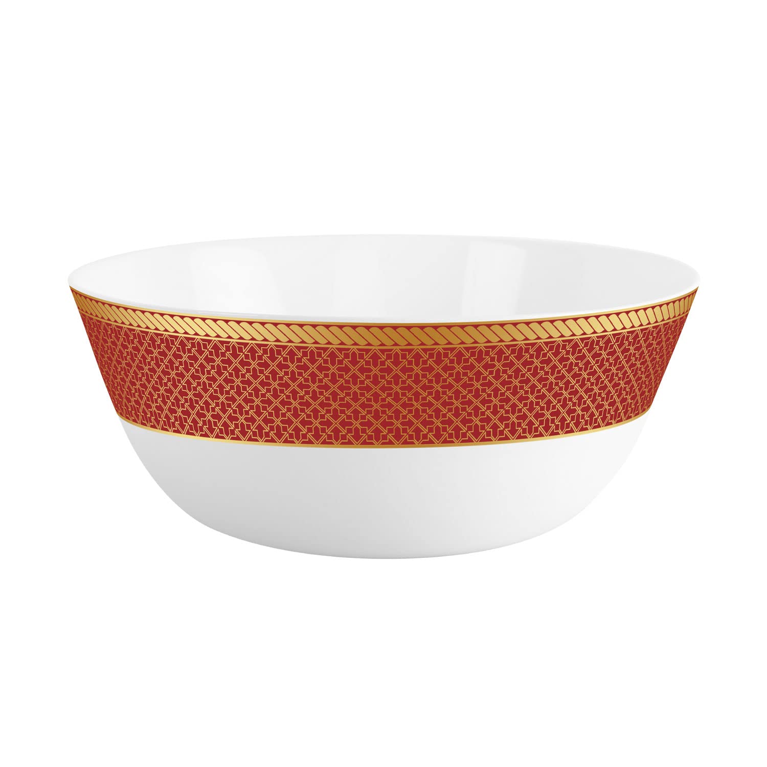 Solitaire Series 27 Pieces Ruby Opalware Dinner Set, Family of 6