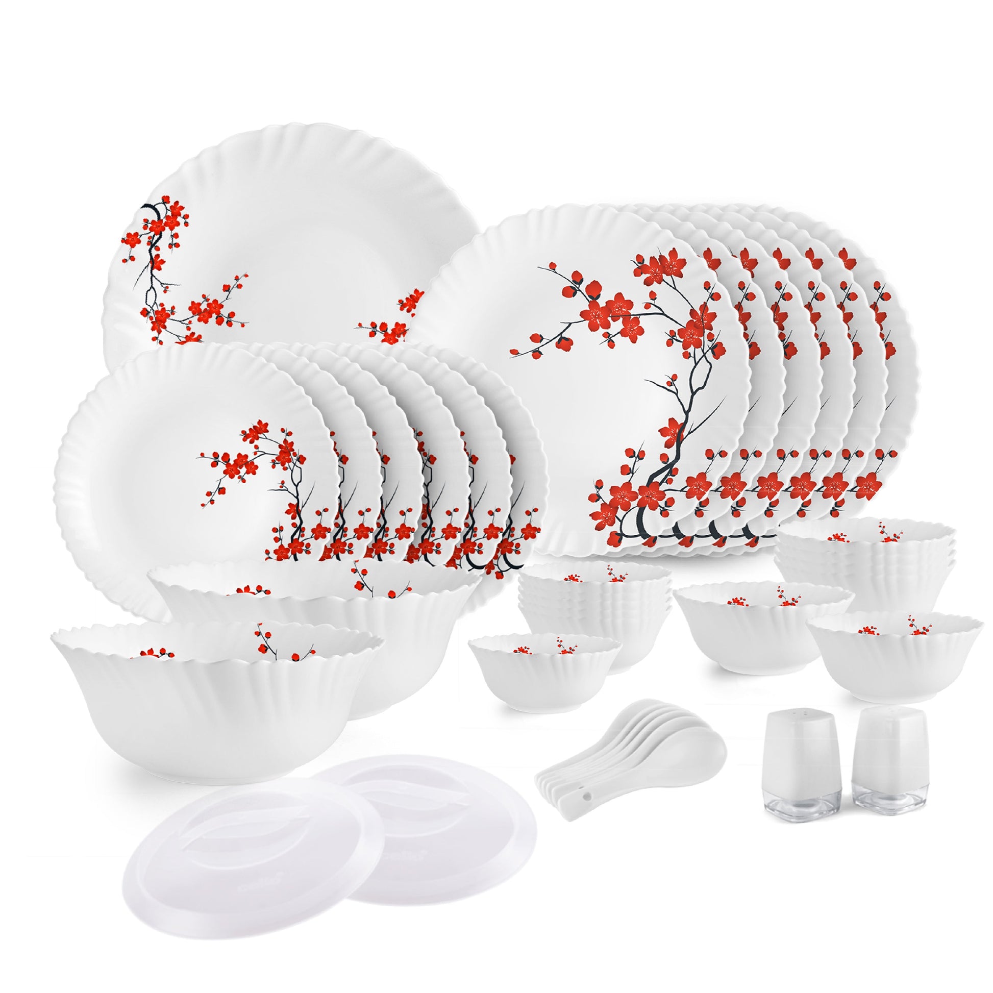 Dazzle Series 37 Pieces Opalware Dinner Set for Family of 6