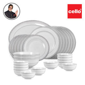 Feather Series 27 Pieces Opalware Dinner Set for Family of 6