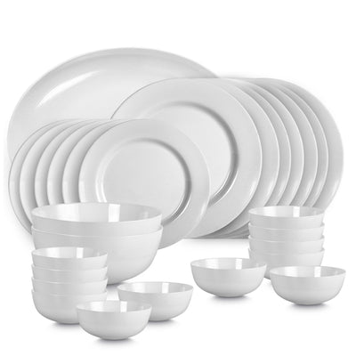 Feather Series 27 Pieces Opalware Dinner Set for Family of 6