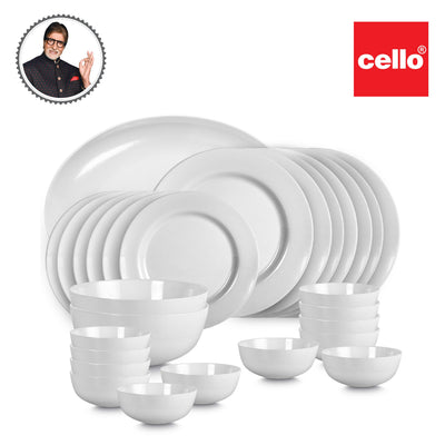 Feather Series 27 Pieces Opalware Dinner Set for Family of 6