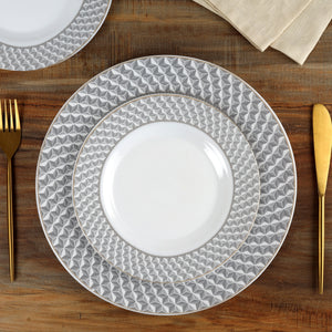 Feather Series 27 Pieces Opalware Dinner Set for Family of 6