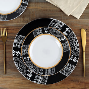 Feather Series 27 Pieces Opalware Dinner Set for Family of 6