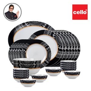 Feather Series 27 Pieces Opalware Dinner Set for Family of 6
