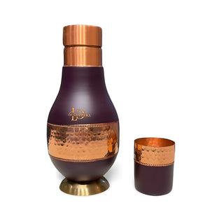 LaCoppera Copper Daffodil 1000 ML Carafe Dust Cherry with Tumbler | 1 Pc