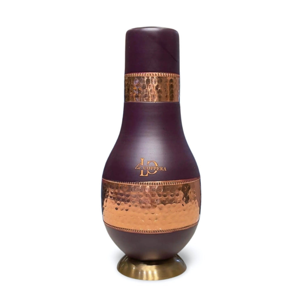 LaCoppera Copper Daffodil 1000 ML Carafe Dust Cherry with Tumbler | 1 Pc