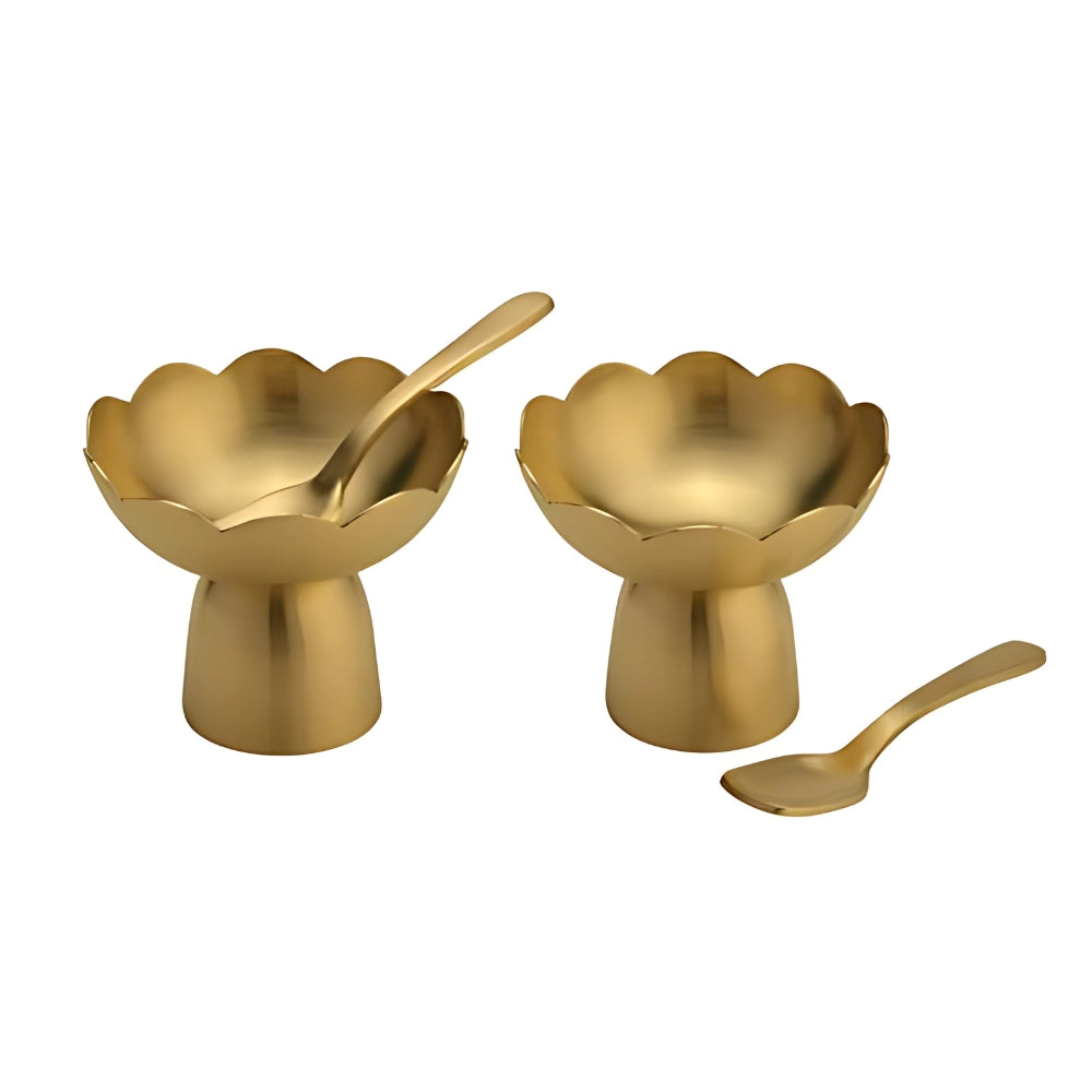 LaCoppera Bronze Flower Bowal Set | Set of 4 Pcs