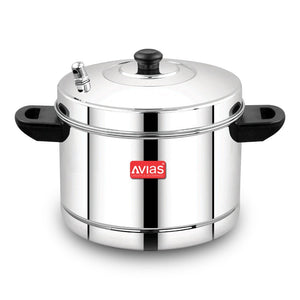 AVIAS Stainless Steel Idly Cooker | Induction And Gas Stove Base | 4 Plates