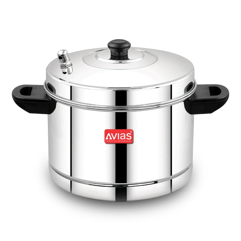 AVIAS Stainless Steel Idly Cooker | Induction And Gas Stove Base | 4 Plates