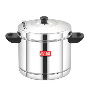 AVIAS Stainless Steel Idly Cooker | Induction And Gas Stove Base | 6 Plates