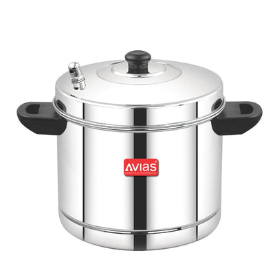 AVIAS Stainless Steel Idly Cooker | Induction And Gas Stove Base | 6 Plates