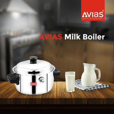 AVIAS Stainless Steel Milk Cooker | Silver | 1 Pc