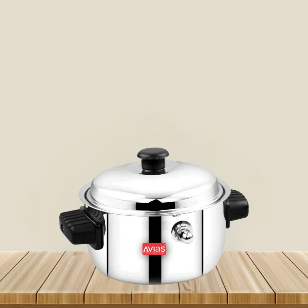 AVIAS Stainless Steel Milk Cooker | Silver | 1 Pc