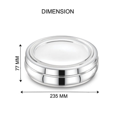 AVIAS Stainless Steel Deluxe Spice Box with Stainless Lid | 7 Compartments and 1 Spoon | Silver