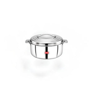 AVIAS Platina Premium Double Wall Insulated Stainless Steel Casserole | Silver | 1 Pc