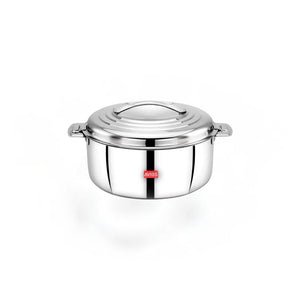 AVIAS Platina Premium Double Wall Insulated Stainless Steel Casserole | Silver | 1 Pc