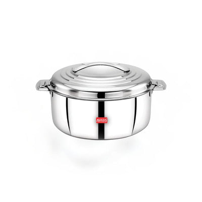 AVIAS Platina Premium Double Wall Insulated Stainless Steel Casserole | Silver | 1 Pc