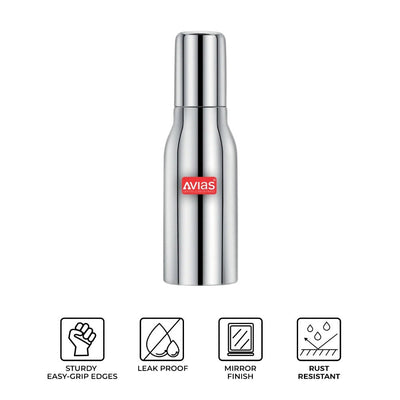 AVIAS Ezee  Stainless steel Oil Dispenser Bottle | Silver