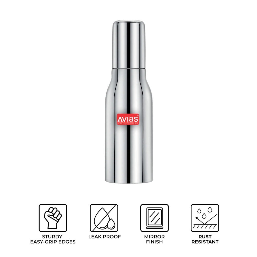 AVIAS Ezee  Stainless steel Oil Dispenser Bottle | Silver