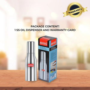 AVIAS Ezee  Stainless steel Oil Dispenser Bottle | Silver