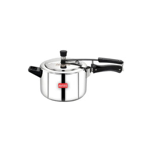 AVIAS Ceres Stainless Steel Premium Inner Lid Pressure Cooker | Gas & Induction Compatible | Silver