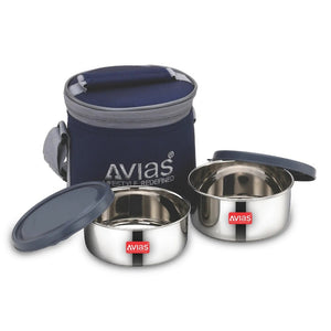 AVIAS Freshia Stainless Steel Tiffin Box with jacket | Food Grade | Light Weight