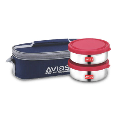 AVIAS Freshia Stainless Steel Tiffin Box with jacket (Horizontal) | Food Grade | Light Weight