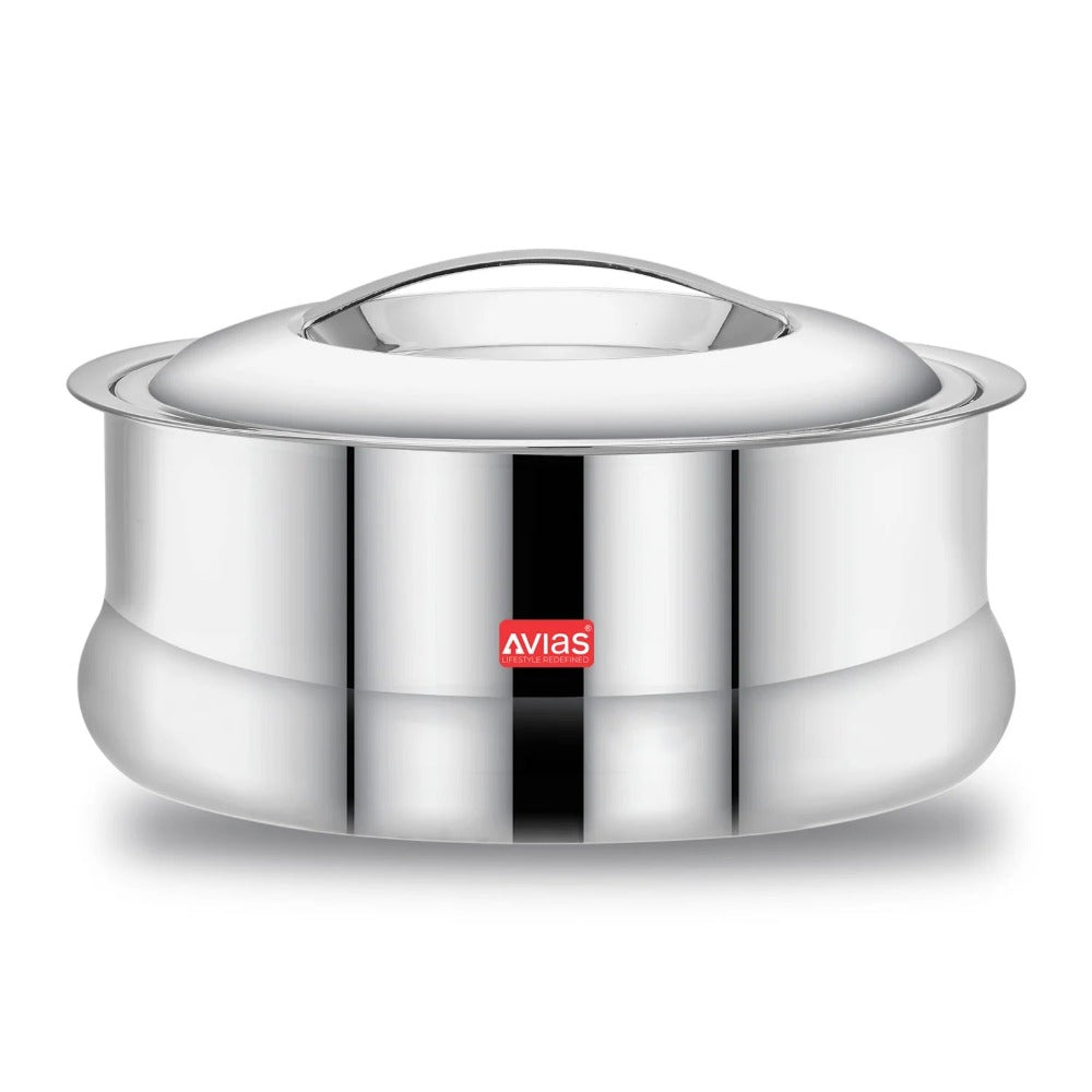 AVIAS Ruby Stainless Steel Casserole | Silver | 1 Pc
