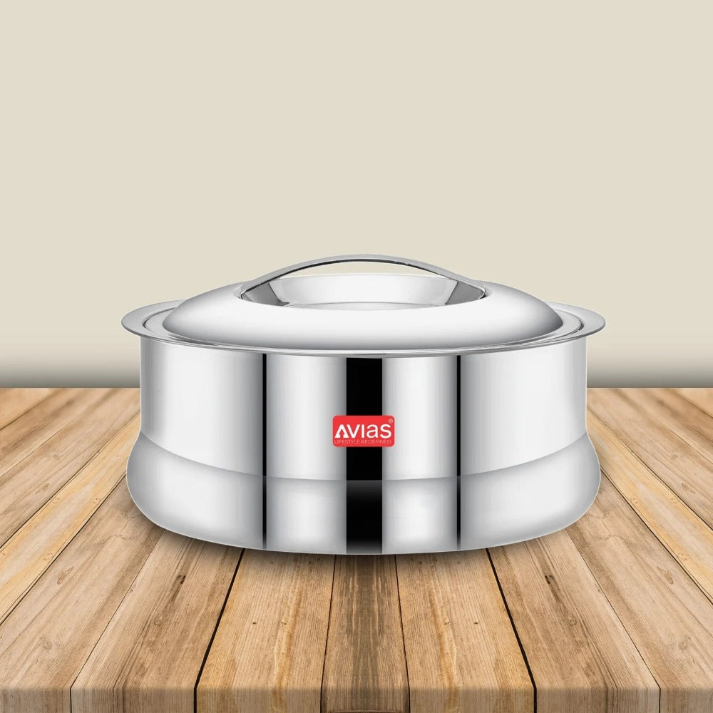 AVIAS Ruby Stainless Steel Casserole | Silver | 1 Pc