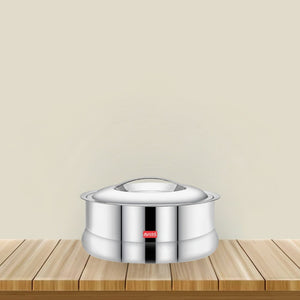 AVIAS Ruby Stainless Steel Casserole | Silver | 1 Pc