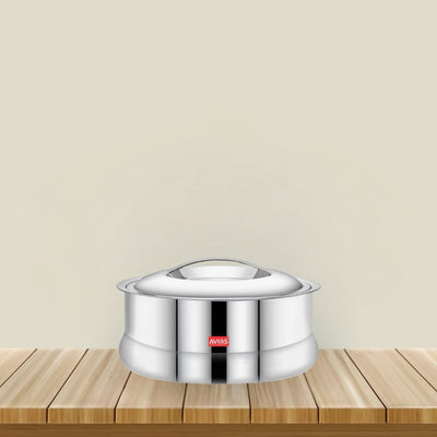 AVIAS Ruby Stainless Steel Casserole | Silver | 1 Pc