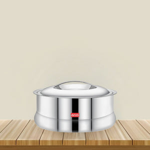 AVIAS Ruby Stainless Steel Casserole | Silver | 1 Pc